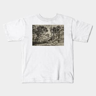 Souvenir of Tuscany by Jean-Baptiste-Camille Corot Kids T-Shirt